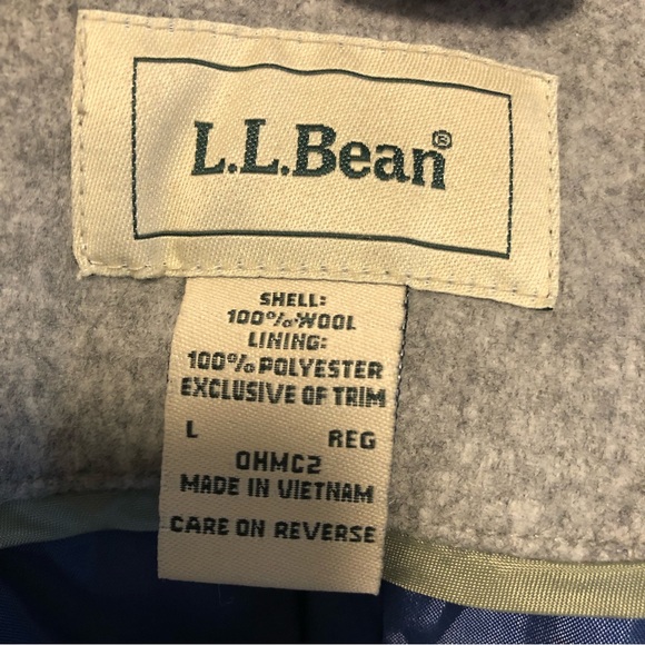 Ll Bean ladies 100% wool winter coat size large - Picture 7 of 7